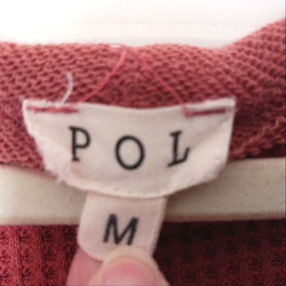 POL Distressed Muted Mauve Oversized Hoodle Waffle Trim And Stars - Picture 9 of 9